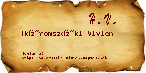 Háromszéki Vivien névjegykártya
